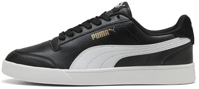 PUMA Unisex Shuffle Scarpe da ginnastica, Puma Black Puma White Puma Team Gold, 44 EU