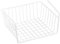 MSV Hängekorb aus Metall - 30 x 25,5 x 14 cm - Weiß - Aufbewahrungs-Korb für Küchenschränke Kleiderschränke Regale Unterbauschrank Unterbau-Regal, Pequeña