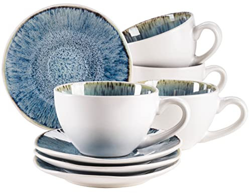 MÄSER Tassen-Set, Steinzeug FROZEN Blau, 270 ml