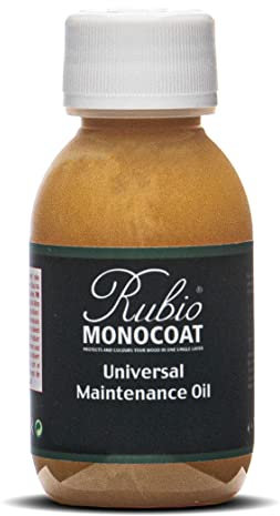Rubio Monocoat Universal Maintenance Oil, 200 ft² - Pure | Satin Sheen Enhancement & Protection for Indoor Wood Floor & Wooden Furniture Surfaces Treated with Oil Plus 2C | 100 Milliliter