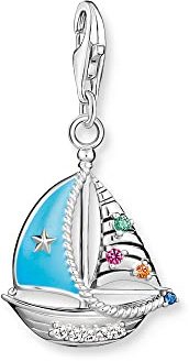 THOMAS SABO Charm Club Charm pendant sailing boat Recycled 925 silver, Women, 1927-340-7