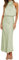 Odizli Robe de soirée longue élégante sans manches en satin pour femme - Pour l'été et le mariage, vert clair, S