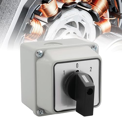 Universal-Drehschalter: Drehnockenwahlschalter SZW26-20, 660V 20A, Universal Rotary Cam Selector Wechsler Schalter, Nockenschalter 3 Position 3 Phasen 12 Terminals, CE, mit Master Switch Außenbox