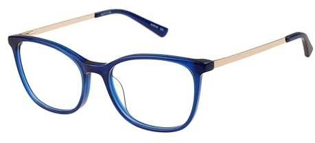 DAKOTA Oval Azetat Brillen in Navy für Damen, Brille mit Sehstärke, optional mit Sonnenbrillen tönung oder Blaulichtfilter (Modell DKO-AOW 06-106)