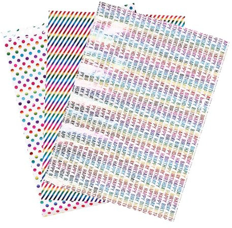 IWOWHERO 3blätter Teiliges Bunter Geschenkverpackung Aus Hochwertigem Papier Mit Festlichen Mustern Für Geburtstagsfeiern Einfach Zuschneidbar Und Stabil Für Anlässe