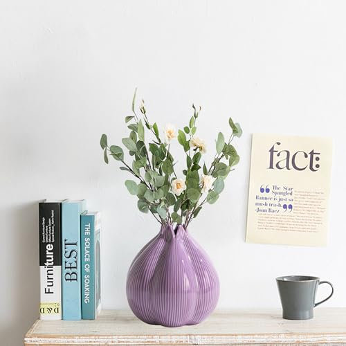 Pcscevcr Vaso per frutta in ceramica creativa, vaso decorativo per fiori e colture idroponiche, piccolo vaso per boccioli, per casa, ufficio, scrivania, libreria (cipolla)