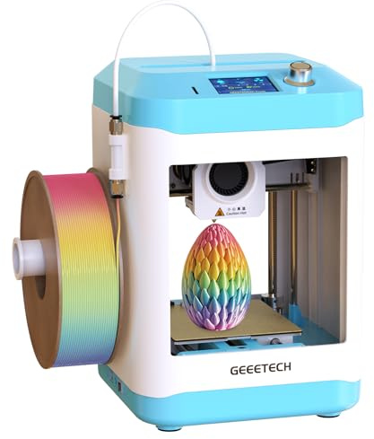 Fully Assembled Mini 3D Printer for Kids & Beginners - Complete Starter Kit with Auto Leveling 3D Printing Machine, 1 Roll of Filament, and SD Card, High-Speed 250mm/s, High Precision, for School Home