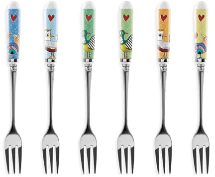 Egan Cocoricó - Set di 6 forchette da dessert