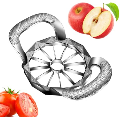 Cortador de piña – Herramienta cortador de patatas, verduras y frutas, herramienta 2 en 1 para deshuesar y rebanar para 8/12 piezas varillas, preparación para cocina doméstica