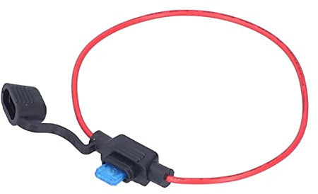 MasYosh Soporte de Fusibles en Línea, Kit de Fusible Impermeable 18awg con Alambre de Cobre con Estateado de Servicio Pesado, Diseño Sellado a Prueba de Meteorología, para Automóviles