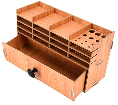 Bandeja de pintura de diamantes de imitación, rejillas de madera de varias, organizador de clasificación de cuentas, caja de almacenamiento de diamantes de imitación para
