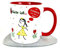 Tasse beste Schwester, Glück ist eine Schwester wie dich zu haben, rot