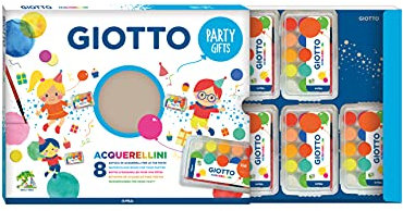 GIOTTO Party Gifts - Confezione da 8 Acquerellini per Feste, 15 Pastiglie