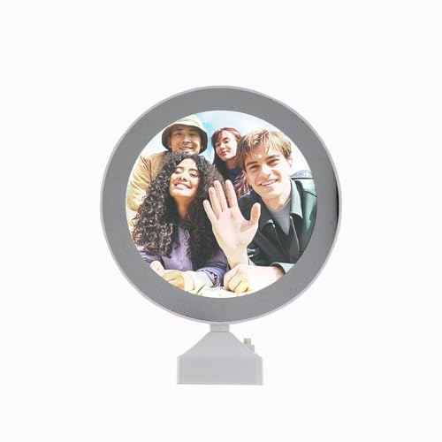 FAVOMOTO Digital Photo Frame, 3 in 1 LED Vanity Mirror Photo Album LED Photo Frame Electronic Picture Frame Mirror for Mother's Day present Couple Anniversary