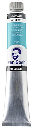 Van Gogh Ölfarbe - Türkisblau 522-60 ml Tube - Hohe Pigmentierung - Hervorragende Abtönstärke - Lichtechtheit +++ - Ideal für Künstler und Studenten
