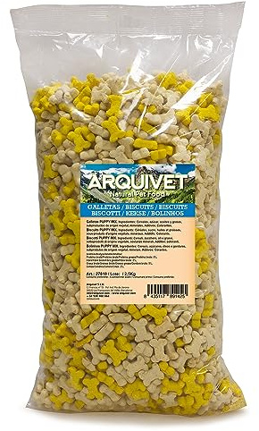Arquivet Puppy Mix Galletas para Perros, Adecuado como Snack o Recompensas, 2,5 Kg