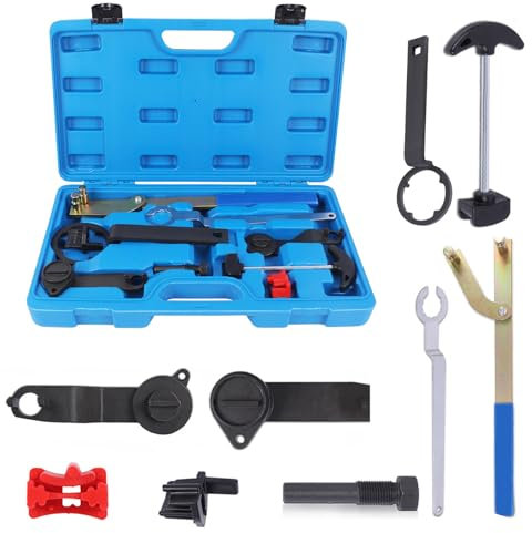 BELEY 9tlg Zahnriemen Werkzeug VW für VAG EA211 1.0 1.2 1.4 TSI/TFSI FSI – Motor Nockenwelle Arretierwerkzeug Kompatibel mit Golf VII, Jetta, A3 8V, Seat Leon, Skoda Octavia/Citigo