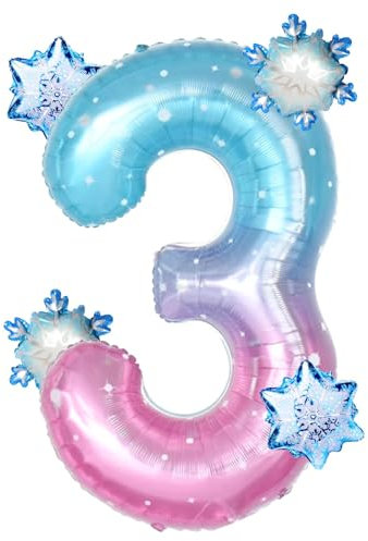 Palloncino Numero 3,Palloncini Compleanno 3 Anni, Palloncino Compleanno 3 anni,Foil Palloncini Numeri 3,Giganti Palloncini Numeri, Decorazioni Festa Compleanno, Gonfiabili Pallone per Anniversario