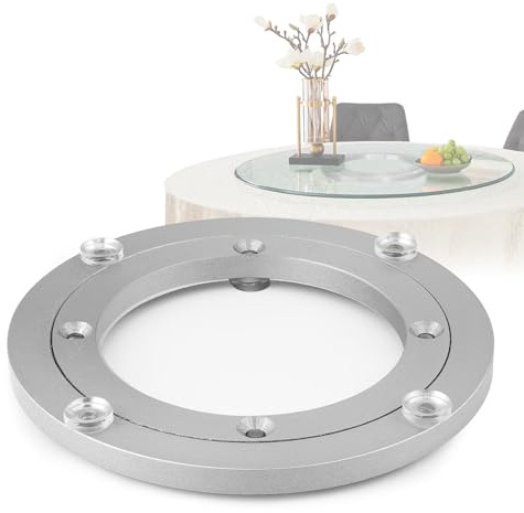 Heavy Duty Aluminium Alloy Lazy Susan Turntable - 360° Rotating Swivel Plate for Dining Table TV Computer Monitor - Durable Round Stand Base for Easy Access and Convenience