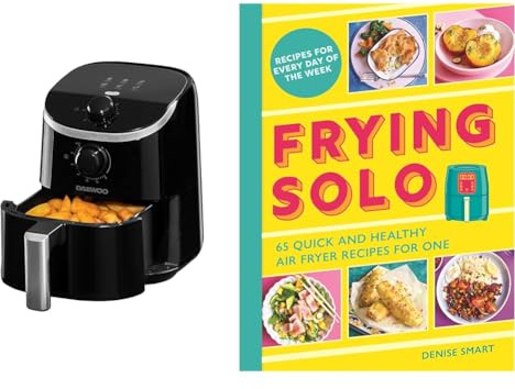 Daewoo 2L Compact Manual Air Fryer with Frying Solo Cookbook