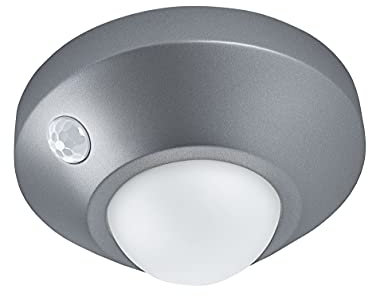 LEDVANCE LED Batteriebetriebene Leuchte, Leuchte für Innenanwendungen, Bewegungssensor, Tag-Nacht-Sensor, 86,0 mm x 47,0 mm, NIGHTLUX Ceiling, Silber