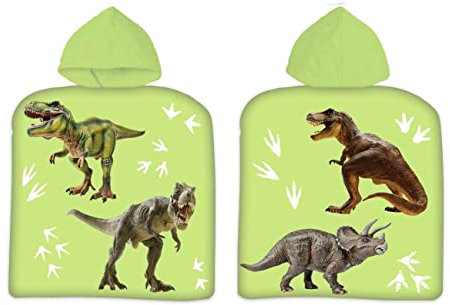 Dinosaurier Tyrannosaurus Bade-Poncho Strandponcho Kapuzen-Handtuch 50x100 Dino T-Trex