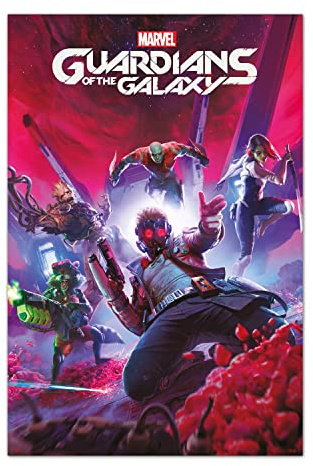 Grupo Erik Marvel Games Guardians of the Galaxy Poster - 36 x 24 in, Gifts | 91.5 x 61 cm, Shipped Rolled Up - Cool Posters, Art Poster, Wall Posters & Prints | Marvel Guardians of the Galaxy Merch