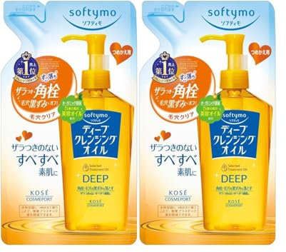 Kose Softymo Deep Reinigungsöl, 2 Nachfüllpackungen à 200 ml, hergestellt in Japan