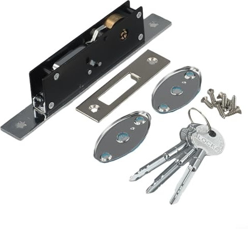 Cerradura de seguridad para puerta corredera fácil de operar con llaves cruzadas que protege tu hogar de manera eficaz