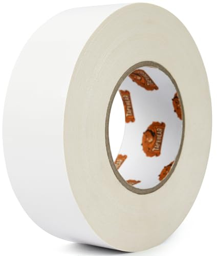 TAPEBEAR Nastro Telato Bianco, 48mm x 32m Extra forte spessa Nastro adesivo professionale in tessuto impermeabile per Lavori di Riparazione, Fissaggio, Sigillatura, Etichettatura e Ristrutturazione