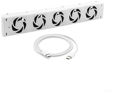 Ventola intelligente per radiatore, set di estensione per ventola del radiatore, 5 ventole di raffreddamento intelligenti per riscaldamento camino ventilazione (non utilizzato da solo)