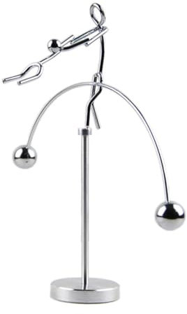 Yardwe Juguete De Equilibrio Metálico para Parejas Modelo Creativo De Movimiento Perpetuo Ornamentación Científica Interactiva para Escritorio y Decoración Elegante