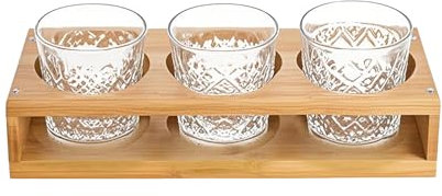 Générique Porte-Verres à Vin - Support en bois pour porte-gobelets,Plateau De Service Avec 3 Emplacements Pour Bouteilles Pour Comptoir De Restaurant Salle À Manger Maison Salon Appartement