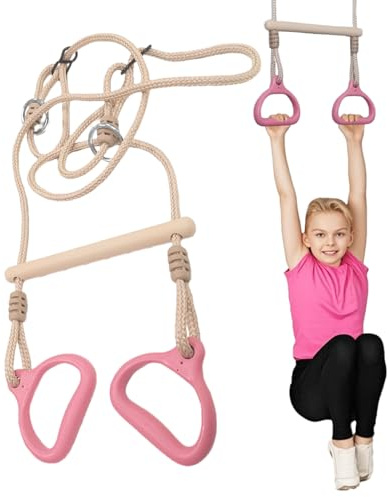 Barras De Mono para Niños | Juego de Anillos Oscilantes para Parque Infantil | Juego de Anillos Ergonómico y Sensorial para Niños y Adultos en Interiores y Exteriores