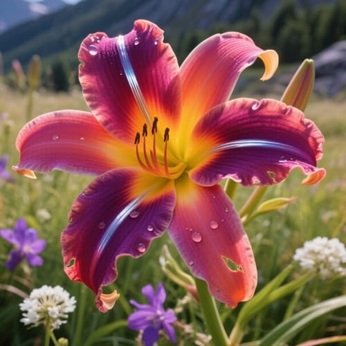 Hemerocallis ornamental resistente al clima, fácil de mantener-10Bulbos-B