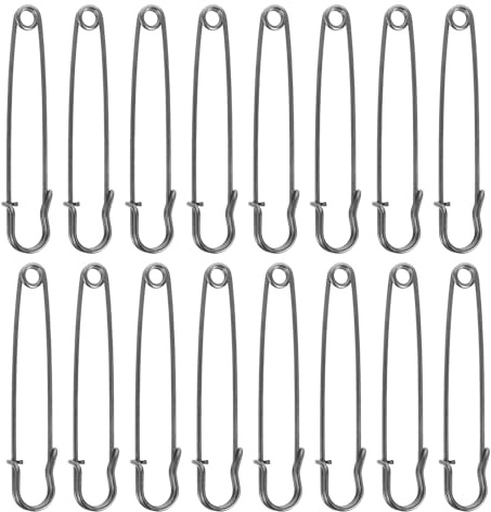 ARTIBETTER Alfiler de Seguridad Resistente de Hierro 100 MM Pinza Decorativa para Suéter y Cárdigan Cierre Fuerte para Ropa Gruesa Adecuado para Bufandas Bolsos y Sombreros 50 Unidades