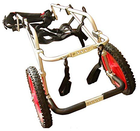 Adjustable Dog Scooter Pet Wheelchair for Disabled Dogs Supportive Rear Leg Mobility Aid Customizable Size (6 Options) - Medium Size