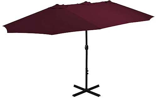 vidaXL Sonnenschirm 460x270cm Bordeauxrot Ampelschirm Marktschirm Gartenschirm