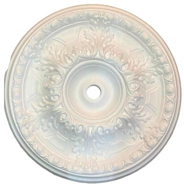 GARENERGIE LED Mall Home - Rosetón decorativo para techos de poliestireno expandido | Estuco decorativo de yeso falso para lámpara y pared de poliestireno Ø50 cm