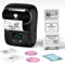 Phomemo M110 Etikettendrucker, Bluetooth Beschriftungsgerät Selbstklebend Edikettengerät Tragbarer Etiketten Drucker Gerät Barcode Sticker Aufkleber Drucker Maschine, mit 1 Rolle 40x30mm Etikett