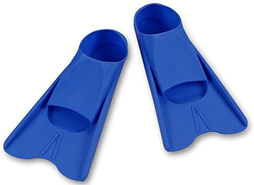 DRUNA Schwimmflossen Kurz für Schwimmen, Tauchen und Pooltraining. Kurze Flossen, Unisex (Blau, 32/33)