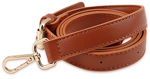CINGHIA Correa Bolso,Correa Bolso Bandolera Cuero,Correas Bolso Reemplazo Universal de 105-120cm Ajustable,1.8 cm de Ancho con Mosquetón para Bolsas de Hombro,Bolso de Mano,Marrón