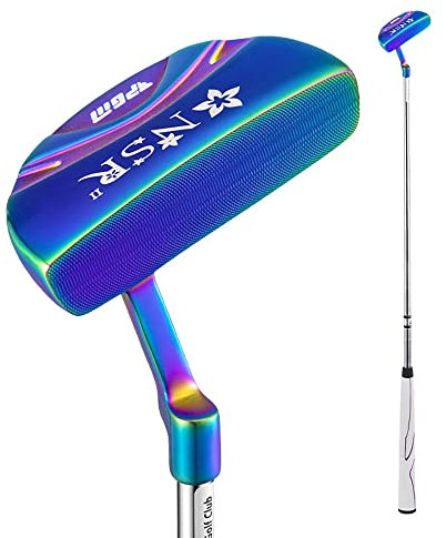 Damer golfputter stål dam golfförare klubba golfklubba putter med golfhuvudskydd (putter med huvudbonad)