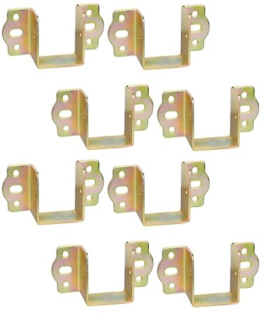 LIKERAINY Conectores para Cama Soporte de Viga Madera Anchura 40 mm Suspensión de Conexión Ganchos para Marco de Cama Metal Soportes para Rieles de Cama 8 piezas