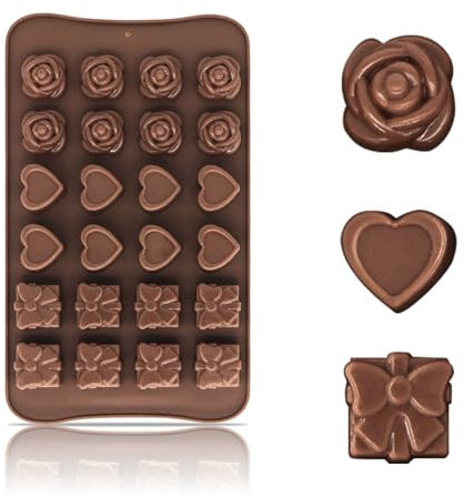 Cosmeria Stampo Pralina in Silicone, Set da 2, Flessibile E di Alta qualità, Ideale per Praline, Torte E Altro, Stampo in Silicone per Forno