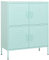 Lagerschrank Minzgrün 80x35x101,5 cm Stahl Schränkchen Küchenschrank Apothekerschrank Küche Aktenschrank für Arbeitszimmer Wohnbereich Abstellraum Küche