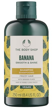 The Body Shop Banana Truly Nourishing Shampoo (1x 250ml), Vegan Dry Hair Shampoo with Organic Banana, Smooths Frizz & Nourishes Root to Tip, Body Shop Banana Shampoo for Healthier-Looking Hair