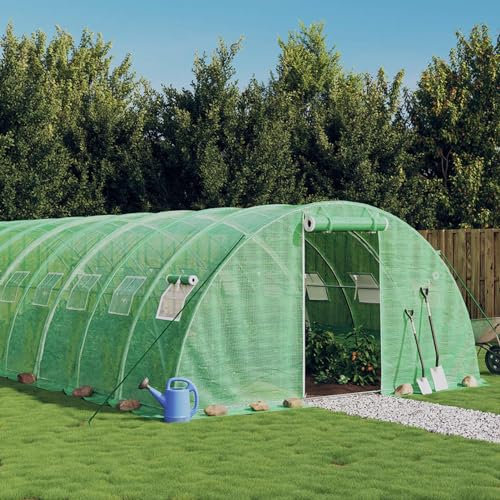 Hoodmeel Serra con Telaio Verde 24m² 6x4x2m, Serra da Giardino, Serra da Balcone, Serra da Orto, Serra da Terrazzo, in Acciaio