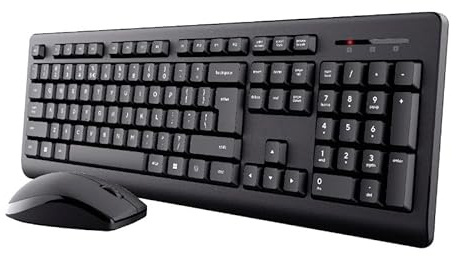 Teclado y ratón inalámbricos - Kit Que Incluye Teclado y ratón; conexión USB, diseño ergonómico, sin Cables, fácil instalación y Uso.*