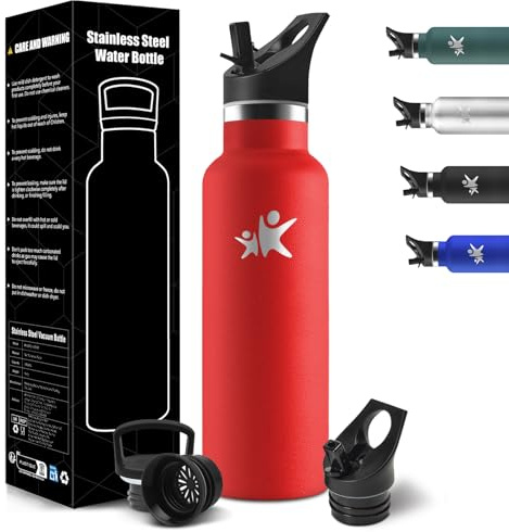 HoneyHolly Borraccia Termica 750 ML, Senza BPA, Bottiglia Termica, Sottovuoto a Doppia Parete, Borracce Termiche, 18/8 Acciaio Inox, Borraccia Acciaio, con Cannuccia, Termos per Palestra, Sport, Bici